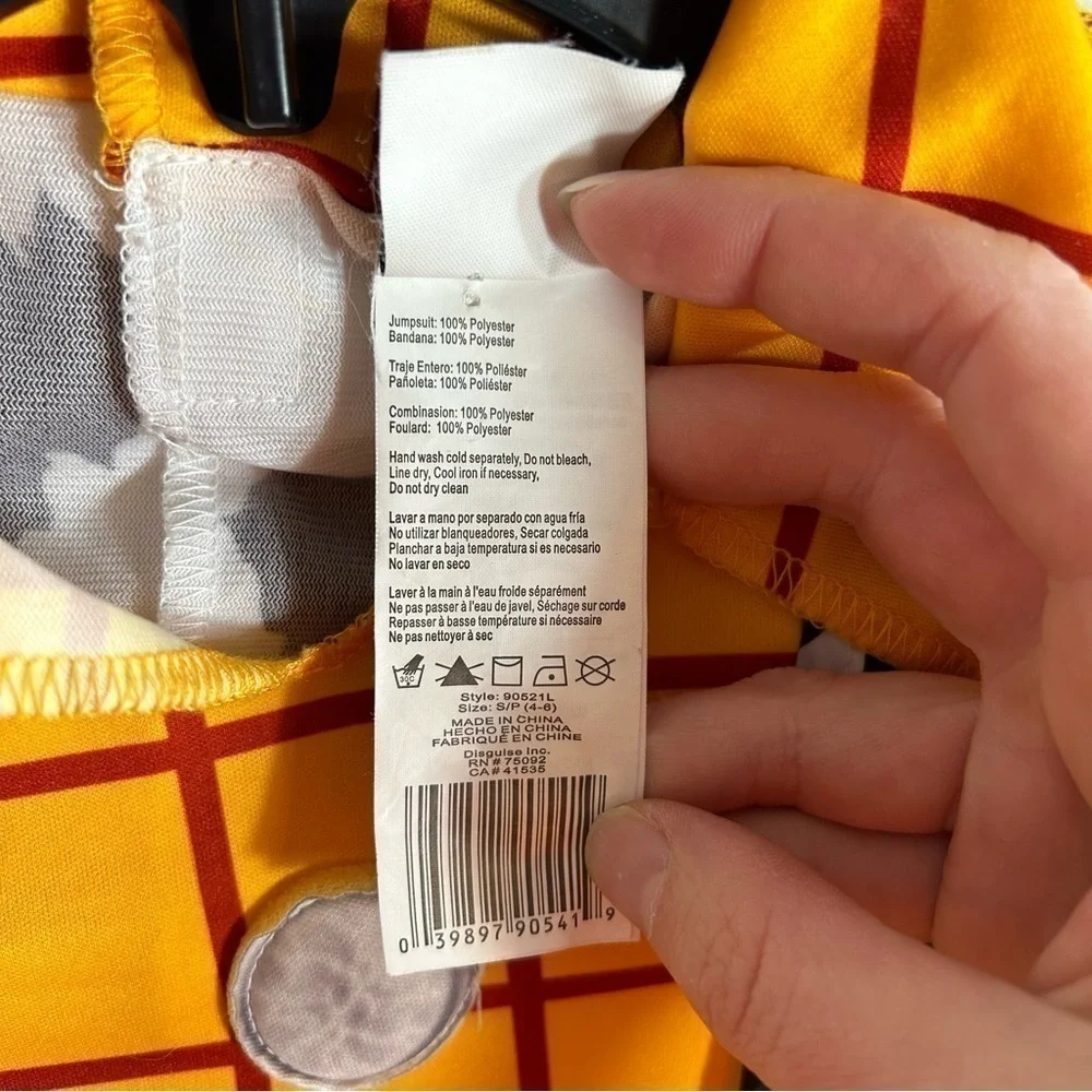 Disney Toy Story Woody Costume Bodysuit Sz 4-6 Boys Kids Halloween Union Suit - Picture 7 of 7